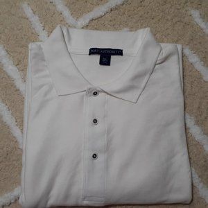 Port Authority Mens White 5XL Long Sleeve Polo New Casual Plus Size Polo Shirt